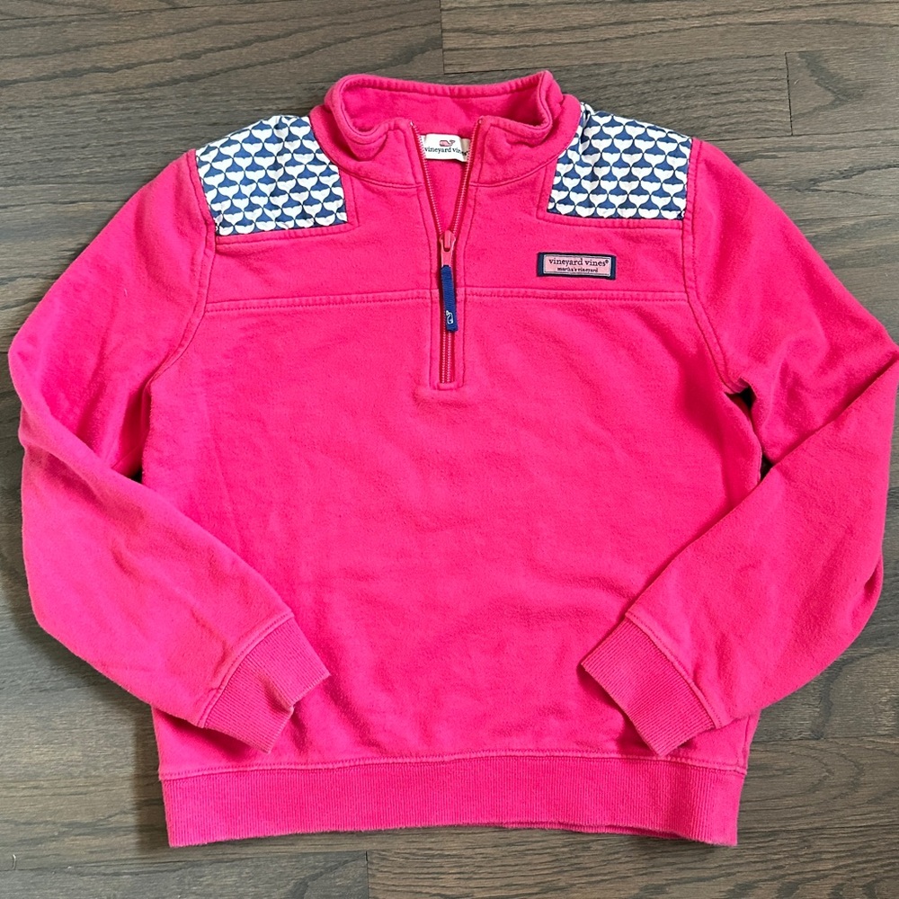 Vineyard Vines Pink Half-Zip Sweater